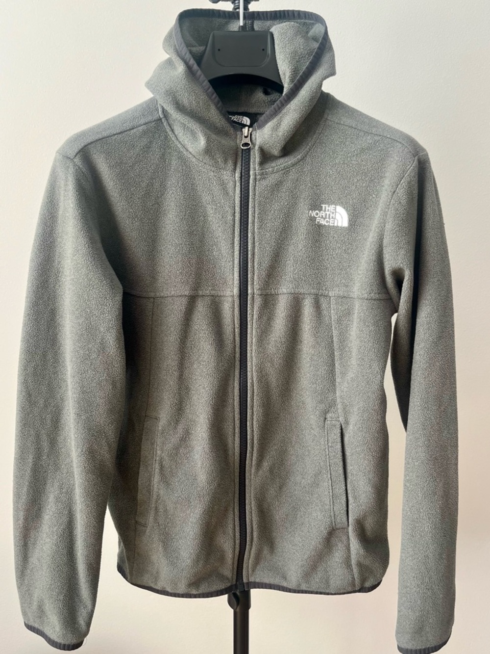 The North Face Youth Gray Glacier Full Zip Hooded Jacket - Youth Large